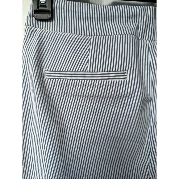 Hilary Radley Pants Small Women's Stripe Blue White Pull On Nautical - Picture 6 of 6